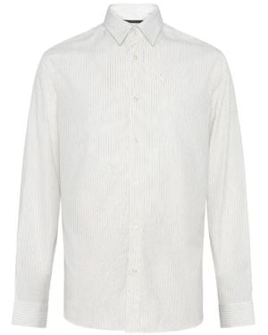 Low Brand Striped Shirt - White