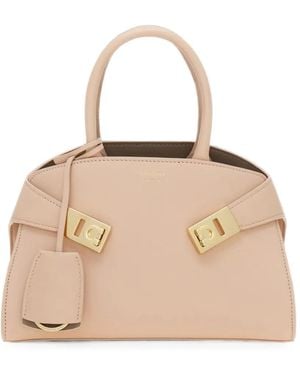 Ferragamo Hug Handbag (Xs) - Natural