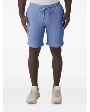 Mauvais Crinkled-Effect Drawstring Shorts - Blue