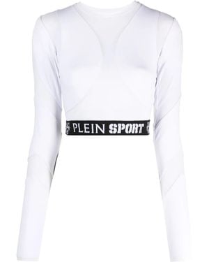 Philipp Plein Logo-Print Stretch-Design Top - White