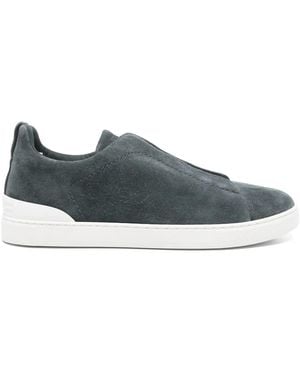 ZEGNA Suède Sneakers - Blauw