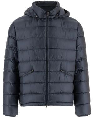 Herno "Removible Hoodie" Light Sport Jacket - Blue
