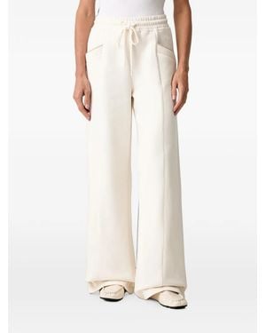 Guess Drawstring Wide-Leg Track Pants - White