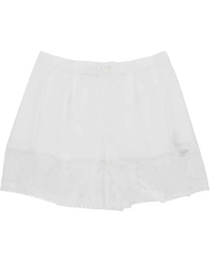Ermanno Scervino Short En Dentelle - White