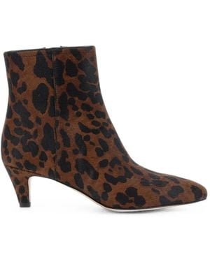 Twinset Leopard-Print Ankle Boots - Brown