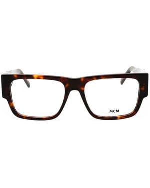 MCM Havana Tortoiseshell-Effect Square-Frame Glasses - Black