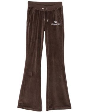 Sporty & Rich X Juicy Couture Rhinestone-Embellished Track Trousers - Brown