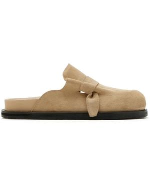 Yuzefi Knotted Suede Mules - White