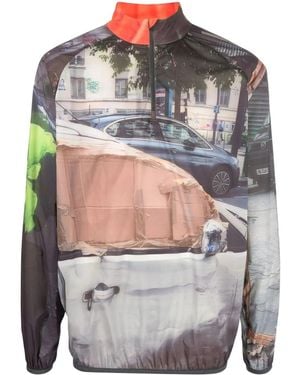 Perks And Mini Street-Life Half-Zip Jacket - Grey