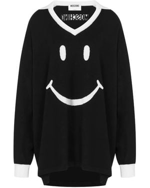 Moschino V-Neck Sweater - Black