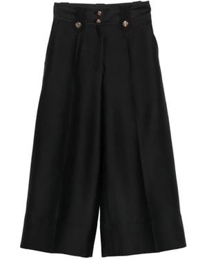 Zimmermann Pantalones Capri Valiant Culotte Con Botones - Negro