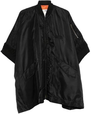 MM6 by Maison Margiela Zip-Fastening Jacket - Black