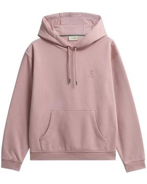 Pringle of Scotland Logo-Embroidered Hoodie - Pink