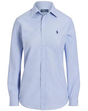 Polo Ralph Lauren Logo-Embroidered Cotton Shirt - Blue