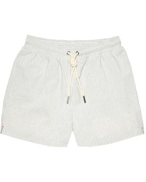 Orlebar Brown Jack Seersucker Stripe Swim Shorts - White