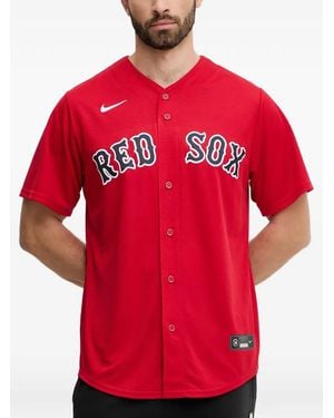 Nike X Mlb Sox Logo-Print T-Shirt - Red
