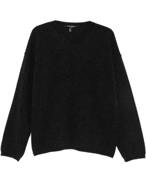 Sofie D'Hoore Jersey Con Hombros Caídos Y Cuello En V - Negro