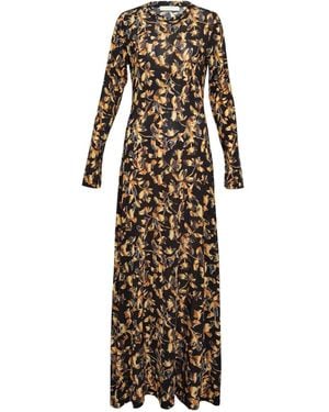 Ulla Johnson Amari Maxi-Jurk Met Lange Mouwen - Wit
