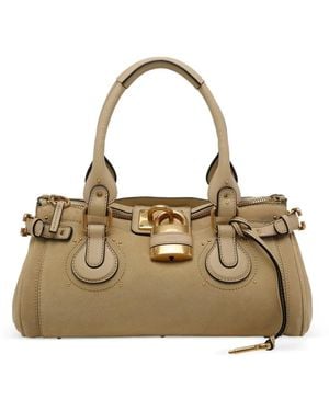 Chloé Paddington Suede Handbag - Metallic