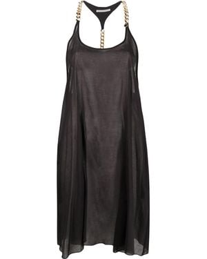 Stella McCartney Scoop-Neck Knee-Length Dress - Black