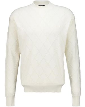 Balmain Pull À Effet Matelassé - White