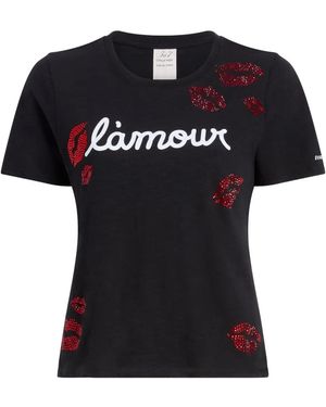 Cinq À Sept Kissing Booth Lips T-Shirt - Black