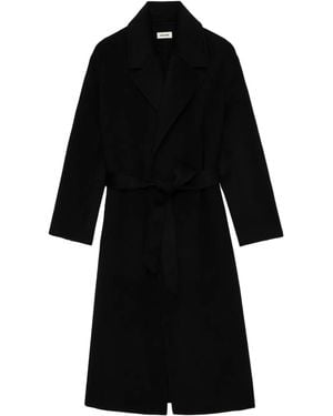 Zadig & Voltaire Long Meli Cashmere Coat - Black