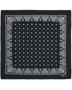 Polo Ralph Lauren Paisley-Print Cotton Bandana - Black