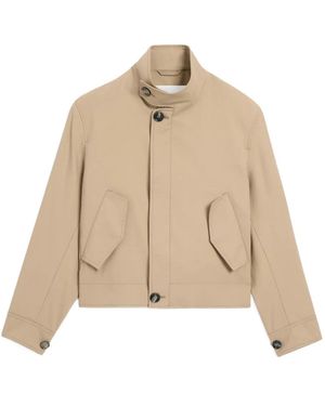Ami Paris Harrington-Jacke Aus Schurwolle - Natur