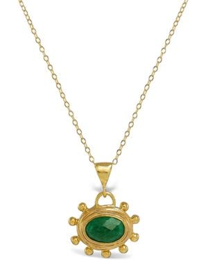 Ottoman Hands Zand Pendant Necklace - Metallic