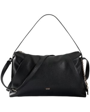 Guess Devon Logo-Charm Tote Bag - Black