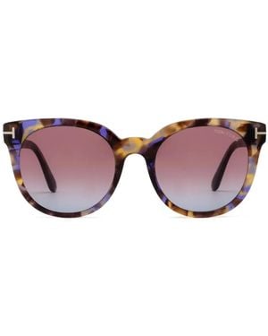 Tom Ford トータスシェル スクエアサングラス - ブラウン