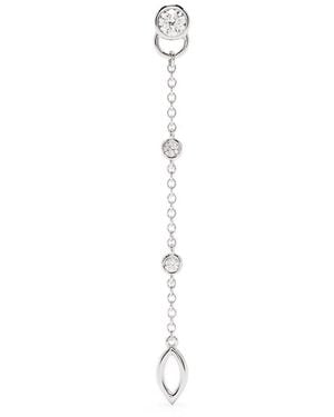 COURBET 18kt Recycled White Gold Laboratory-grown Diamond Co Mono Hanging Earring