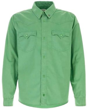 Versace Camicia Con Tasche Con Patta - Verde