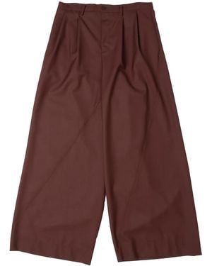 Yoshio Kubo Pleated Wide-Leg Pants - Purple