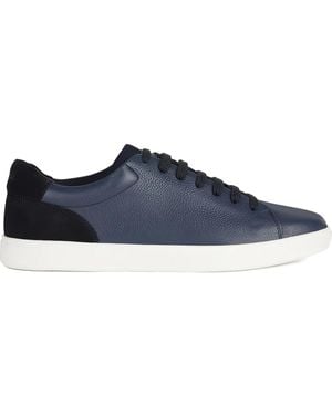Geox Avola Leather Panel Trainers - Blue
