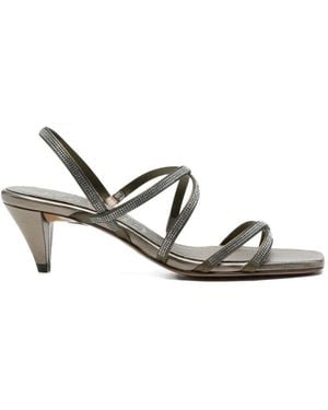 Pedro Garcia Andy Embellished-Strap Sandals - White