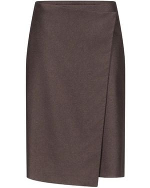Loulou Jil Wrap Midi Skirt - ブラウン