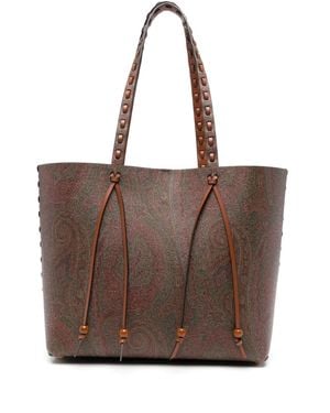 Etro Shopper mit Paisley-Print - Braun
