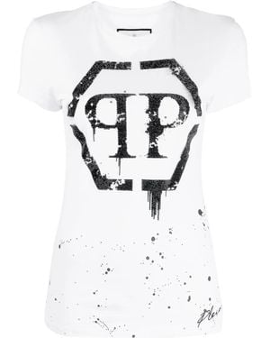 Philipp Plein Sexy Pure Fit Hexagon T-Shirt - White