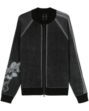 Y-3 Gfx Ribbed Cardigan - Black