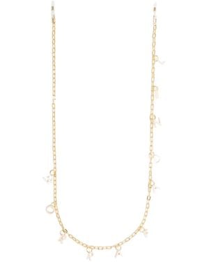 Linda Farrow Letter-Charms Sunglasses Chain - White