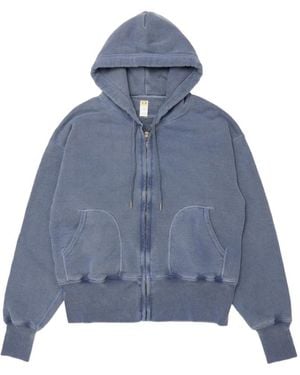 TAIGA TAKAHASHI Hoodie Lot.615 À Fermeture Zippée - Bleu