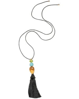 Jennifer Behr Izzie Tassel Necklace - White