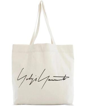 discord Yohji Yamamoto Signature Tote Bag - White
