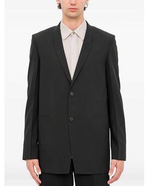 Rick Owens Concordian Button-Fastening Suit Jacket - Black