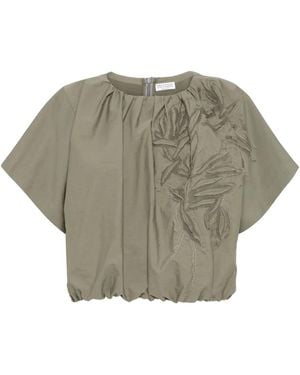 Brunello Cucinelli レイヤード ブラウス | ホワイト | FARFETCH JP