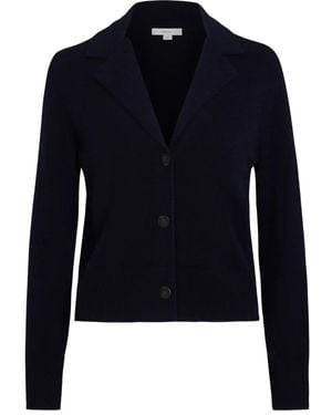 Vince Buttoned Collar Cardigan - Blue