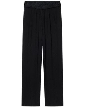 Isabel Marant Guylene Guipure-Lace Textured Pants - Black