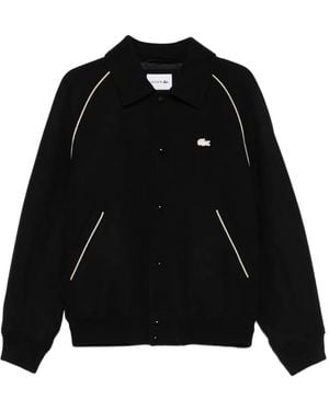 Lacoste Veste Bomber À Bords Contrastants - Black